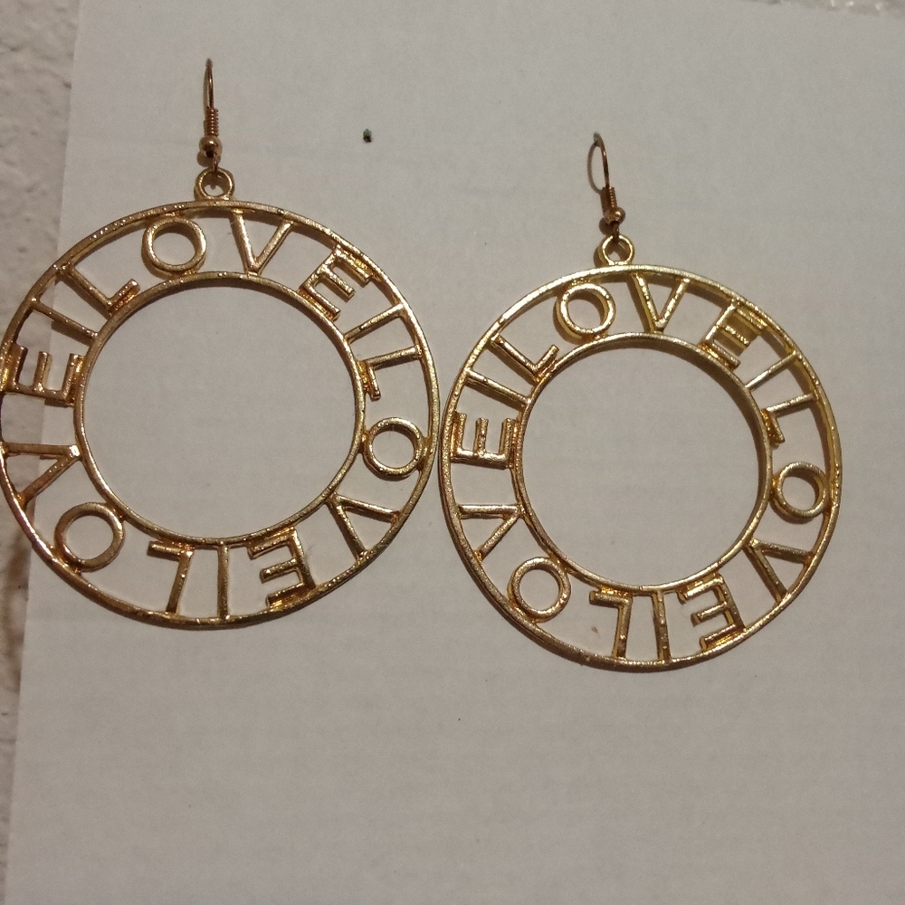 Love hoop earrings